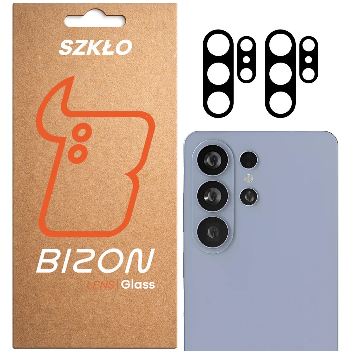Pudełko i 2 sztuki szkła na aparat Bizon Glass Lens do Samsung Galaxy S26 Ultra